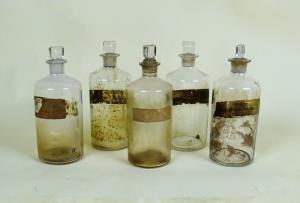 Antique Glass Apothecary Chemist Bottles (1).JPG